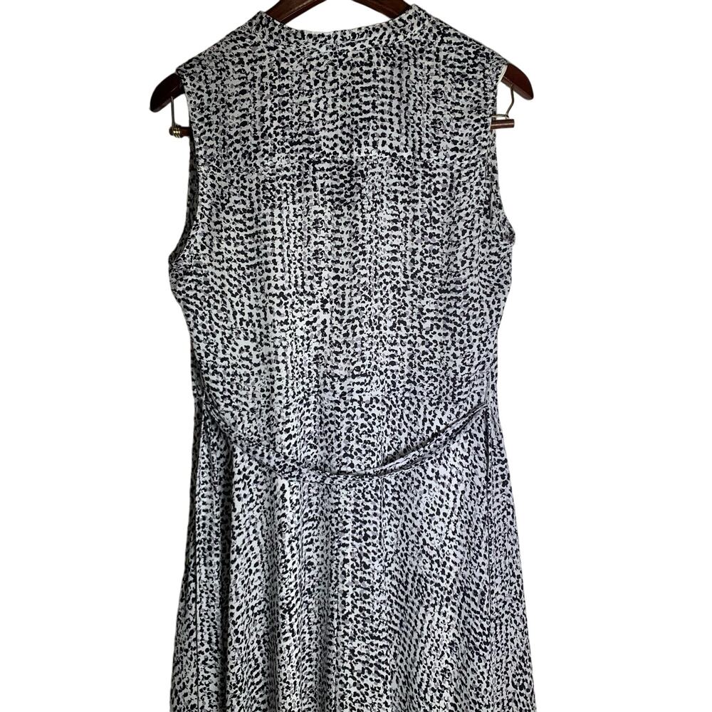 Nanette Lapore Black & White‎ Animal Print Sleeveless Dress w/Tie Waist Size 6 - Picture 9 of 14